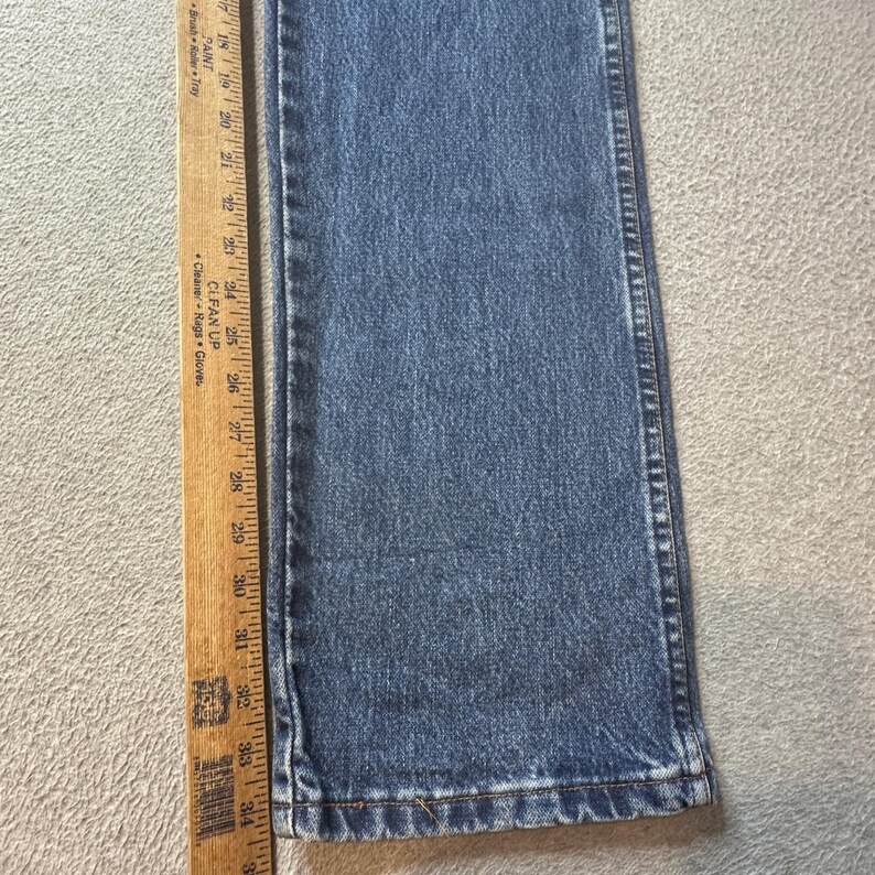 Vintage Wrangler Jeans Mens 35x36 (33x34) Blue Cowboy Cut Straight Leg Denim USA image 7
