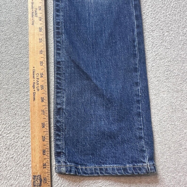 Wrangler Jeans Womens 32 Blue Rock 47 Slim Straight Contrast Stitch Denim image 9