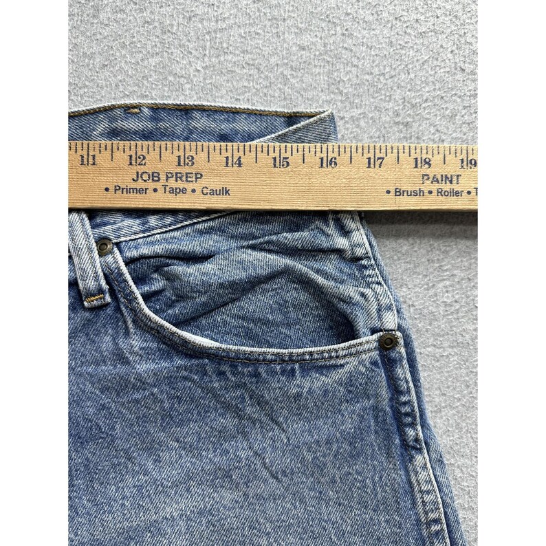 VTG Wrangler Jeans Mens 34x29 Blue Light Wash Denim 06501DS Straight Leg Zip Fly image 5