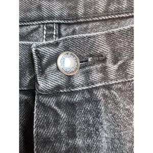 Vintage Wrangler Jeans Mens 38x34 (36x32) Charcoal Wash Black Denim Straight Leg image 5