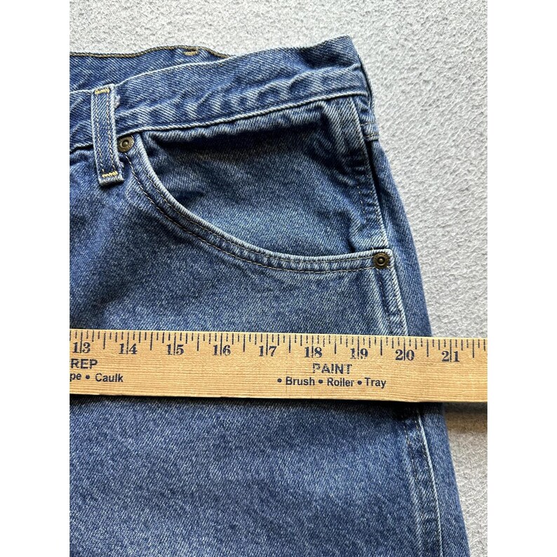 Wrangler Jeans Mens 36x32 (33x30) Blue Medium Wash Straight Leg Denim 96501DS image 7