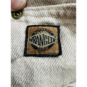 VTG Wrangler Jeans Mens 30x29 Beige Khaki 5 Pocket Denim Authentic Workwear USA image 3