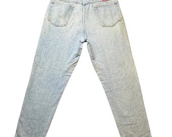 Vintage Wrangler herenjeans 34 x 30 (32 x 29) lichte wassing denim ontspannen pasvorm Gemaakt in de VS