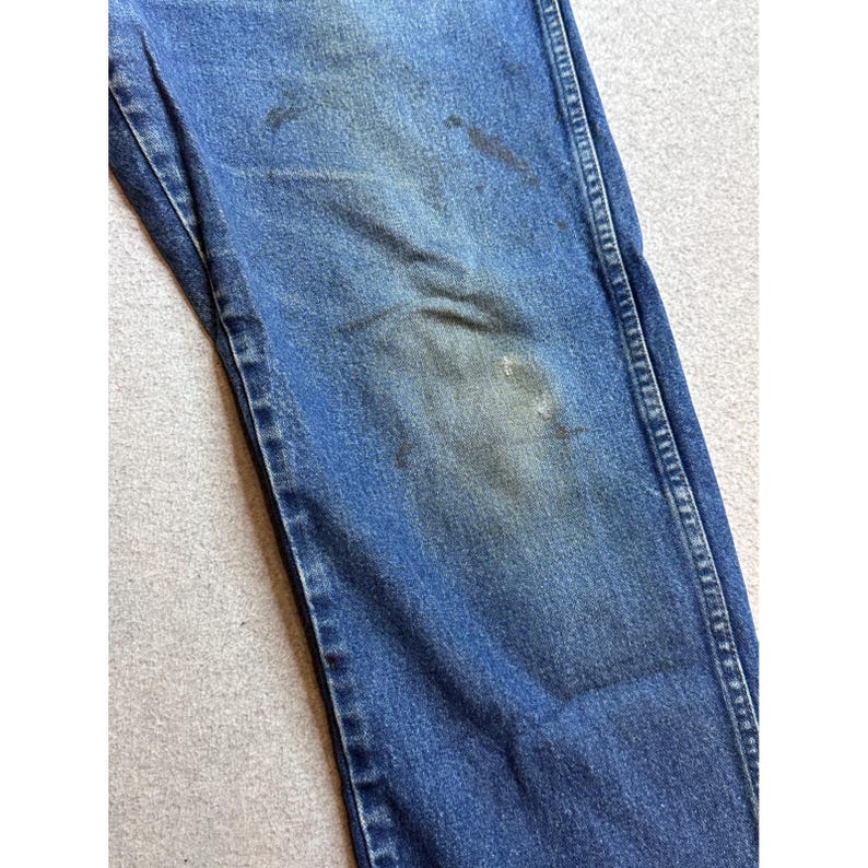 Wrangler 31MWZPW relaxte fit jeans heren 34 x 30 (34 x 28) blauw denim werkkleding gebeitst afbeelding 4