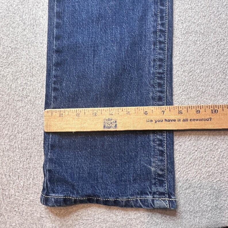 Wrangler Jeans Womens 32 Blue Rock 47 Slim Straight Contrast Stitch Denim image 8