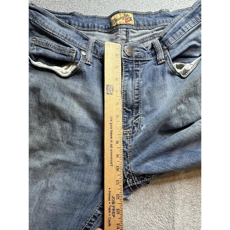 VTG Wrangler 20X Jeans Mens Blue 35x30 Wash Straight Leg Western Denim Casual image 10