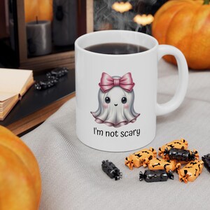 Halloween Gruseliger Geist-Kaffeebecher 11 Unzen, lustiges Halloween-Geschenk Becher, Geist-Liebhaber-Halloween-Geschenk, 11 Unze Halloween-Becher-Design, gruselige Jahreszeit Geschenk