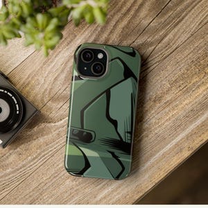 Phone Case, Green Camo Magnetic Tough Cases for iPhones, Samsung, Pixel, Camouflage Design Accessory, Military Style Phone Cover, Tough