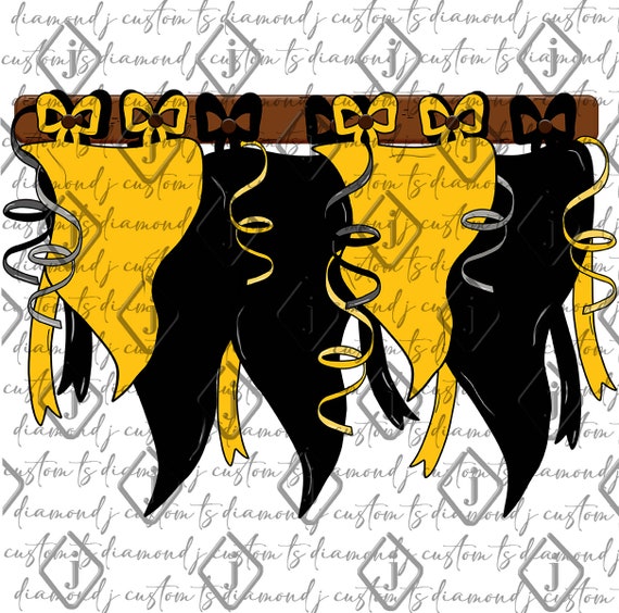 Black And Yellow Pennant Banner