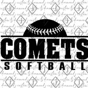 Softball Mascot, Personalized Softball, Custom Softball Design, Softball Spirit, Softball Team, Custom Softball Season, Softball with Name