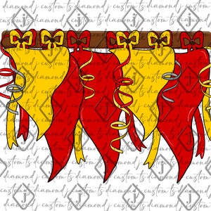Pennant Banner PNG, Red & Gold, Homecoming Pennant, School Spirit, Spirit Pennant, Football Spirit, Team Pride, Sublimation, Dtf, Dtg