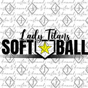 Softball Mascot, Personalized Softball, Custom Softball Design, Softball Spirit, Softball Team, Custom Softball Season, Softball with Name