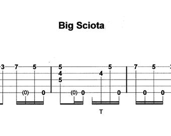 Big Sciota - Clawhammer バンジョーのタブ譜