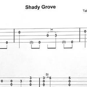 Shady Grove - Clawhammer banjo tab