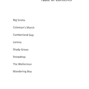 Peut inclure: Table des matières listant les chansons suivantes : Big Sciota, Coleman's March, Cumberland Gap, Lorena, Shady Grove, Snowdrop, The Wellerman et Wandering Boy.