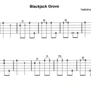 Blackjack Grove - clawhammer tab