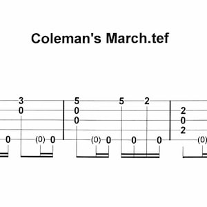 Colemans March - Tablatura para banjo Clawhammer