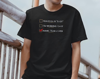 Elden Ring Art Custom T-shirt Malenia Cadeau voor Dark Souls-gamers Mimic Tear Erdtree