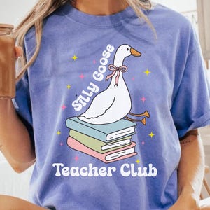 Camiseta Silly Goose Teacher Club Comfort Colors, Silly Goose Teacher, camiseta Comfort Colors Teacher, camiseta engraçada e fofa para professor, presente para professor