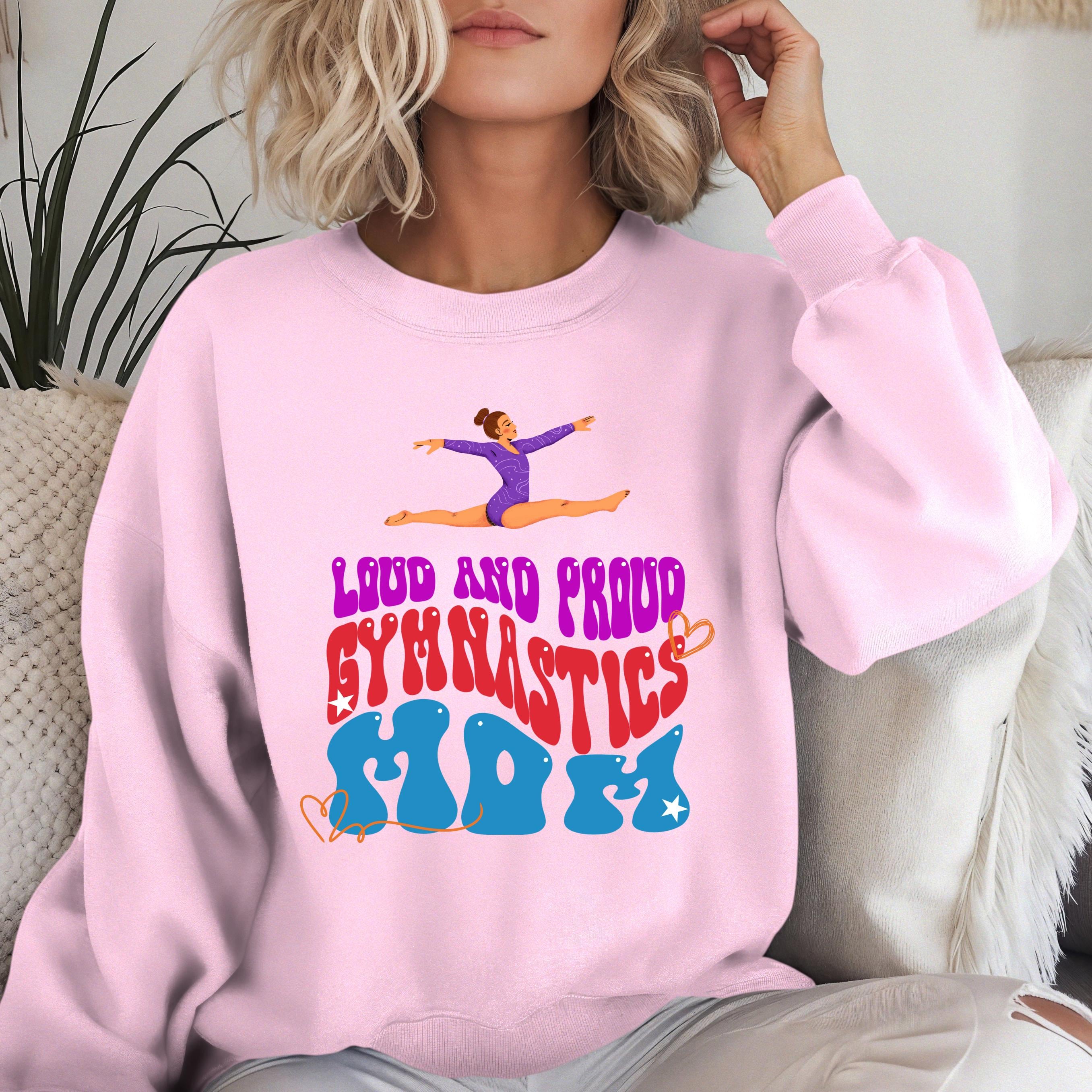 Personalized Gymnastics Mom Sweatshirt, LOUD AND PROUD, Gymnastic Mom, Gymnastic shirt, Vibrant Colors, Mom Sweatshirt, sport mom apparel