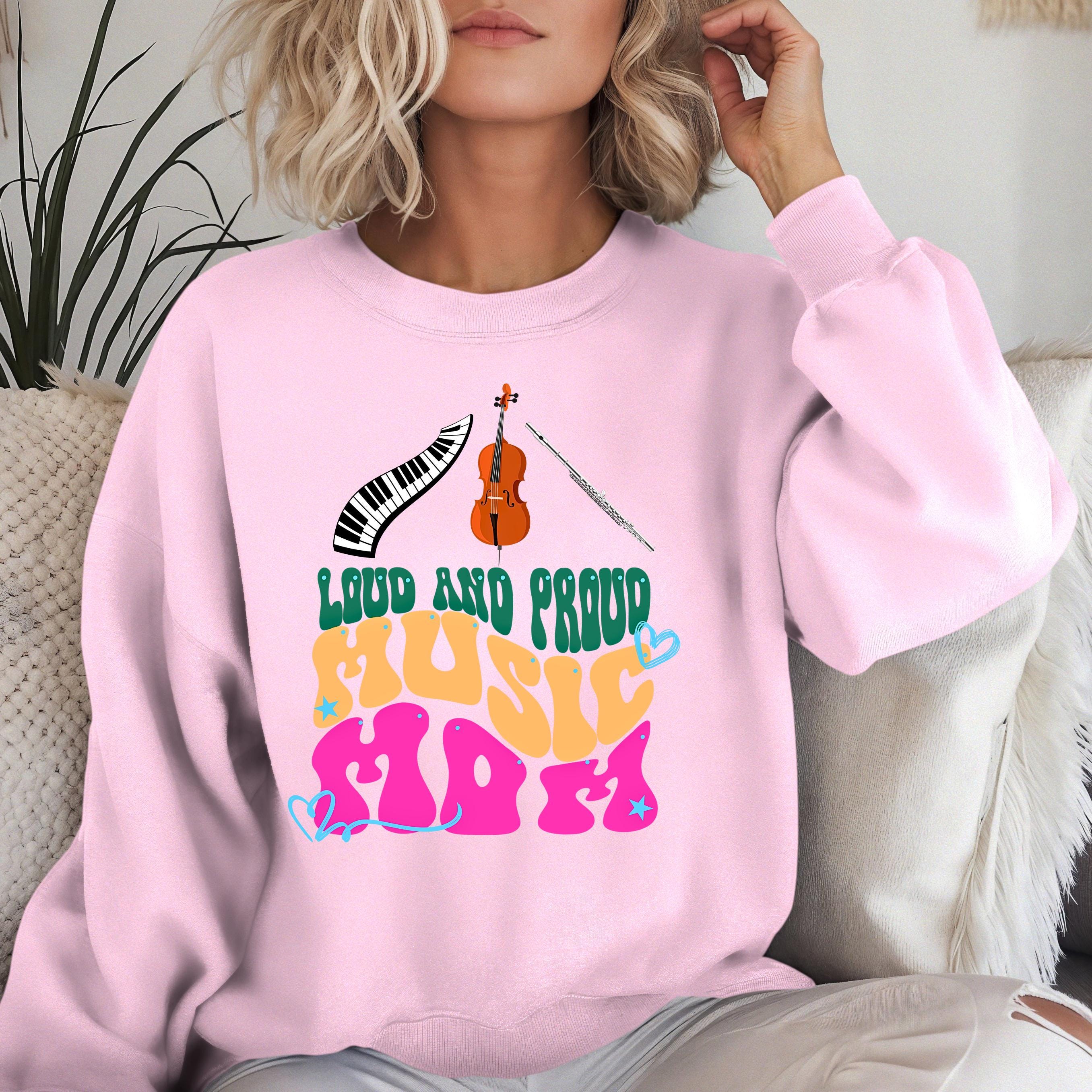 Personalized Music Mom Sweatshirt, Custom Proud Mom shirt, Custom Musical Instruments, Gift for Music Teachers, Musicians, Proud Moms