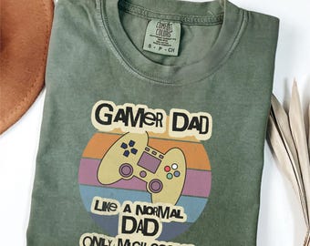 Gamer Dad Comfort Colors T-shirt, Gamer Dad Cooler Dad shirt, funny dad shirt, fathers day gift, new dad gift, game lover dad, gift from son