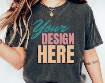 Camiseta unisex personalizable con colores cómodos, corte holgado, regalo personalizado, prenda esencial para tu armario informal, regalo de cumpleaños, ropa de verano.