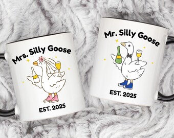 Personalized Mr. Silly Goose Coffee Mug - Perfect Wedding Gift | Custom Bride & Groom Mugs, Bridal Shower, Engagement, Anniversary, Unique
