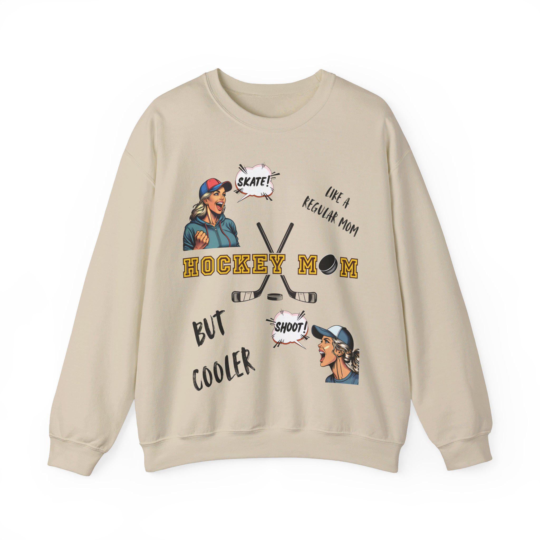 Hockey Mom Sweatshirt, Cool Mom Sweater, Hockey Mom, mama sweatshirt, Personalized, Custom, Like A Regular Mom But Cooler, Skate and Shoot