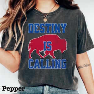 Camiseta de colores cómodos de Buffalo Football, regalo para fanáticos de Buffalo Football, regalo para fanáticos de Buffalo, El destino te llama, camiseta Buffalo Spirit, día del juego