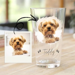 Custom Pet Beer Glass, Custom Dog Pint Glass, Dog Picture on Beer Glass, Personalized Beer Glass, pet picture pint glass, Beer Lover Gift