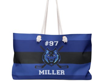 Custom Hockey Tote Bag, Hockey Mom Tote Bag, Custom Name Number, Gift for Hockey Mom, Team Spirit, Custom Travel Tote, Mother's day gift