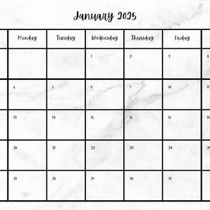 2025 Marble Calendar