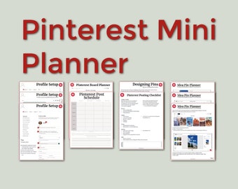Pinterest Mini Planner //PDF Printable Checklists