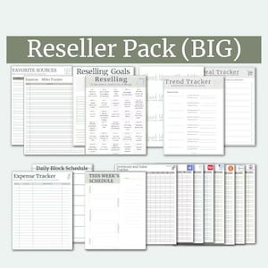 Reseller Pack BIG Green // Printable Online & App Sales image 1