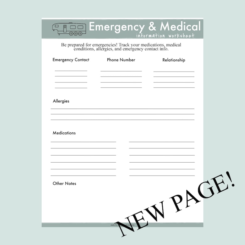 RV Life Packet editable / Fillable // Printable Checklists &amp; - Etsy