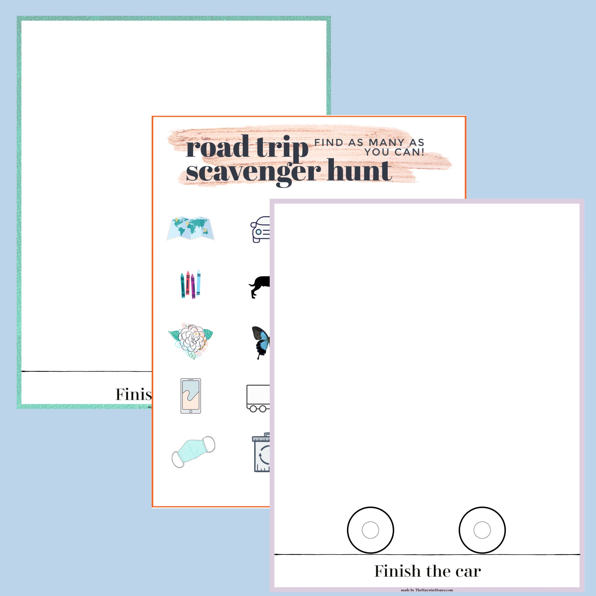 Travel Games Printable Pack // for KIDS - Etsy