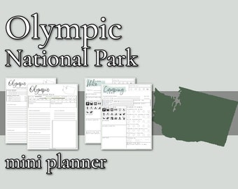 Olympic National Park Mini Planner // Printable PDF