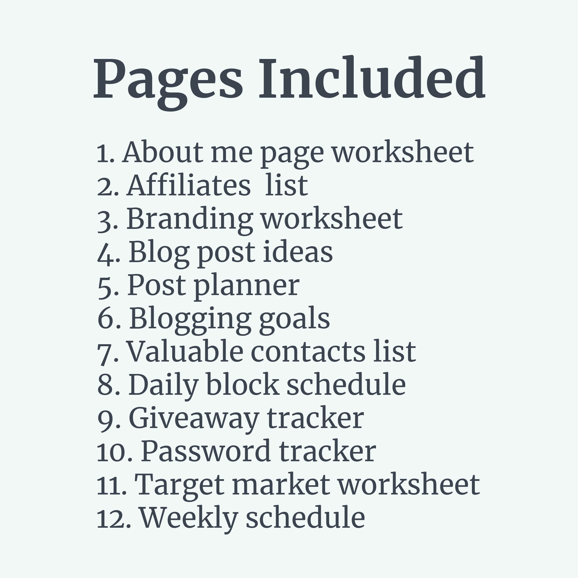 Blogger Planning Pages fillable / Editable //PDF Printable Checklists ...