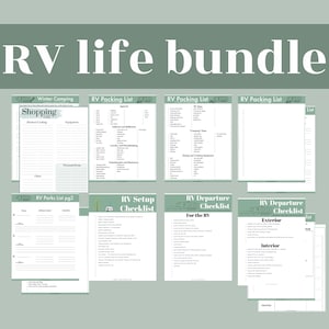 RV Life Packet (editable / fillable) // Printable Checklists & Worksheets