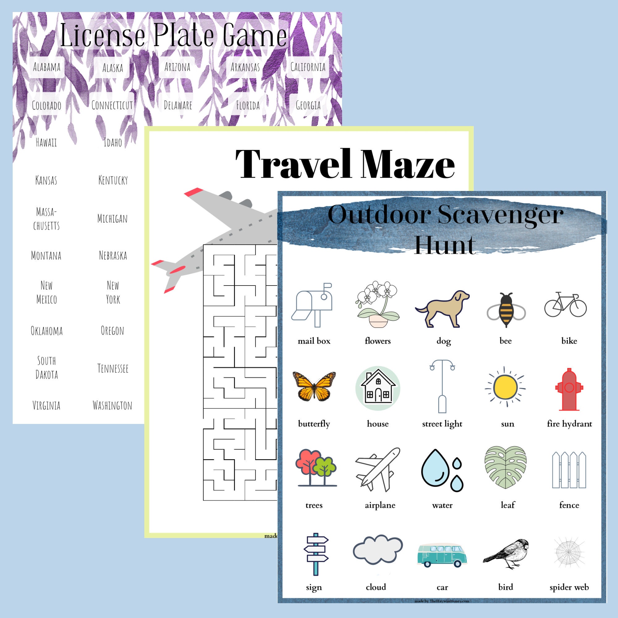 travel games printable pack for kids etsy