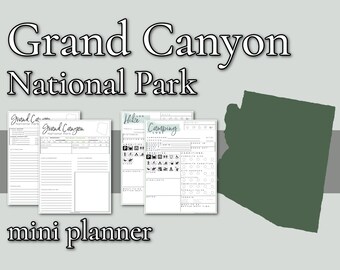 Grand Canyon National Park Mini Planner // Printable PDF