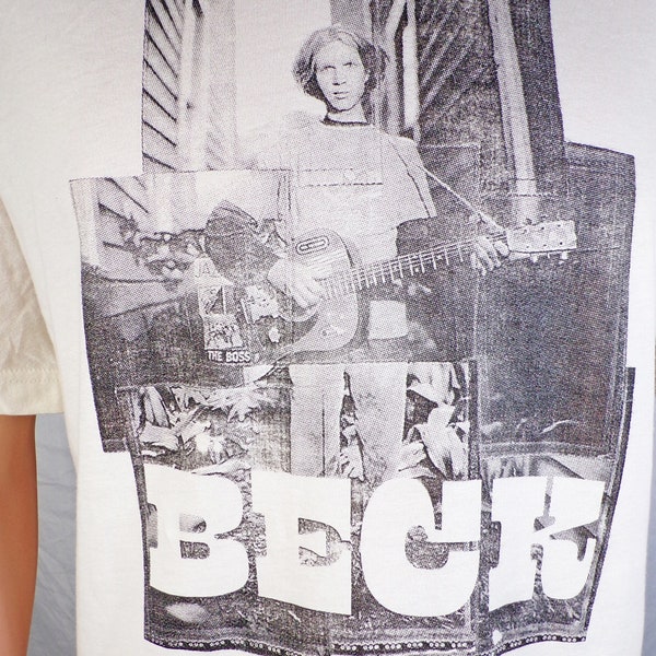 Beck Hansen 90's Vintage Style Concert Shirt in Natural Bella Canvas or Gildan Soft Comfy Tee Small, Medium, Large, X Large, 2 XL