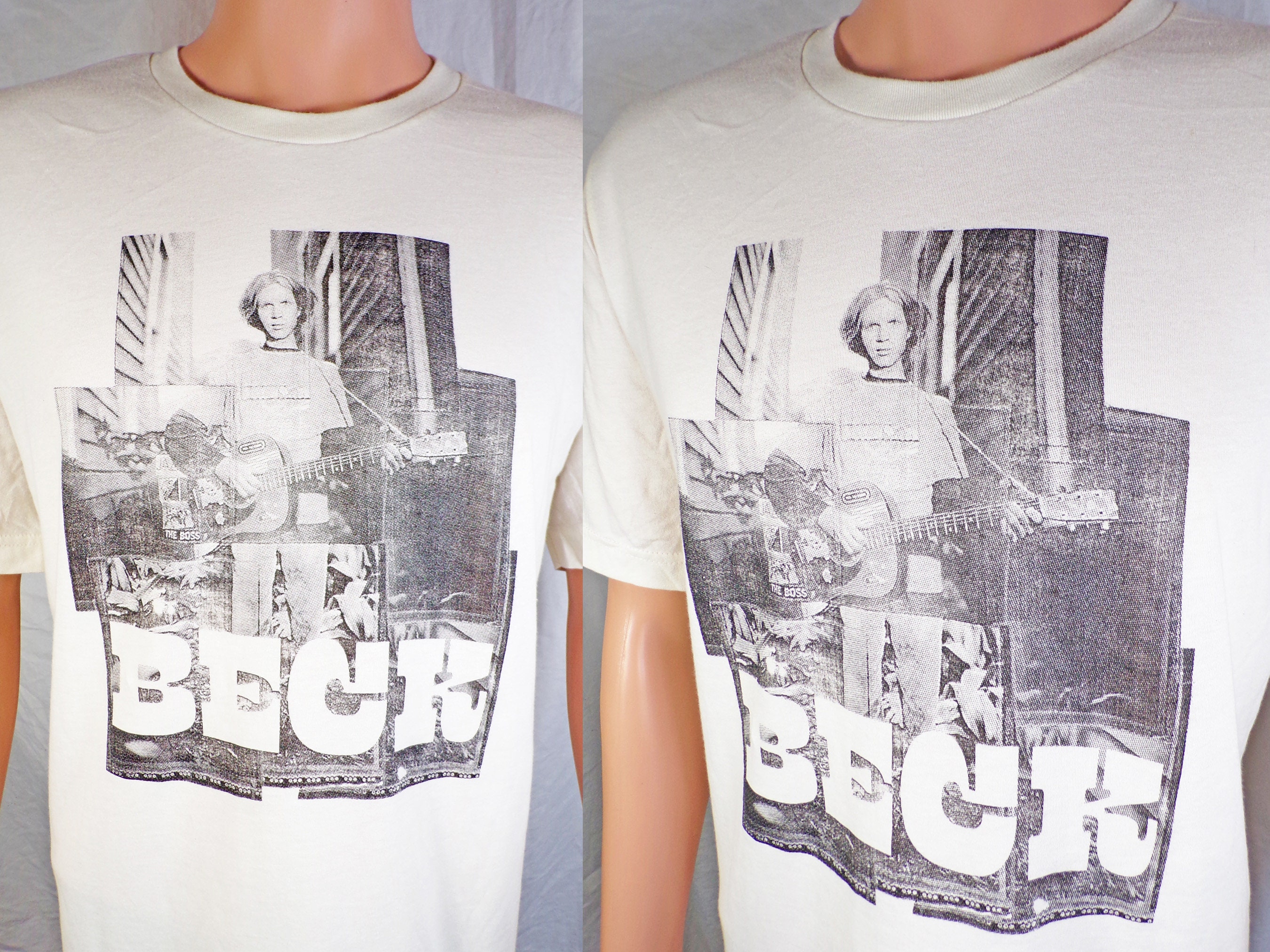 Beck Hansen 90's Vintage Style Concert T-shirt, Natural Bella