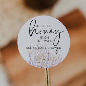 Honey Bee Baby Shower Favor Labels: Sweet Bee Stickers