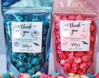 Halloween Baby Shower Treat Bags: Little Boo Ghost, Personalized Labels