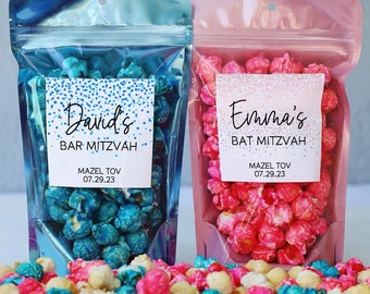 Personalized Bar/Bat Mitzvah Favor Bags: Stand Up Zip Pouches