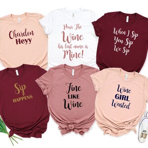 Bachelorette Party Shirts, Bridal Party Shirts, Bridesmaid Gift, Wine Lover Shirt, Bridesmaid Shirt, Bachelorette Tank Top, Bridesmaid Tanks image 2