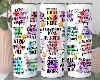 Sarcastic Office Jokes Tumbler, Funny Office Tumbler, 20oz Tumbler with straw, Funny Coworker Gift, Funny Tumbler, Boss Gift, Secretary Gift