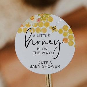 Honey Bee Baby Shower Favor Labels: Sweet Bee Stickers